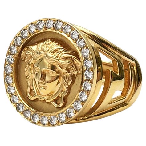 versace ring 14 k|Versace gold ring 18k price.